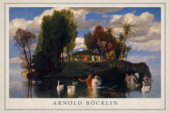 Arnold Böcklin The Island of Life No1 - Póster