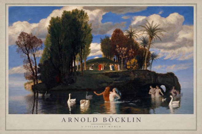 Arnold Böcklin The Island of Life No4 - Póster