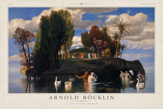 Arnold Böcklin The Island of Life No5 - Póster