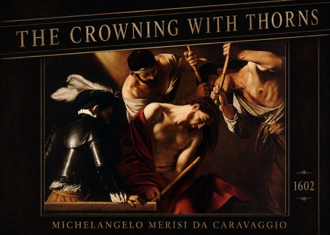 Michelangelo Merisi da Caravaggio The Crowning with Thorns II No2 - Póster