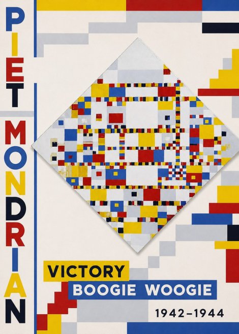 Piet Mondrian Victory Boogie Woogie No6 - Póster