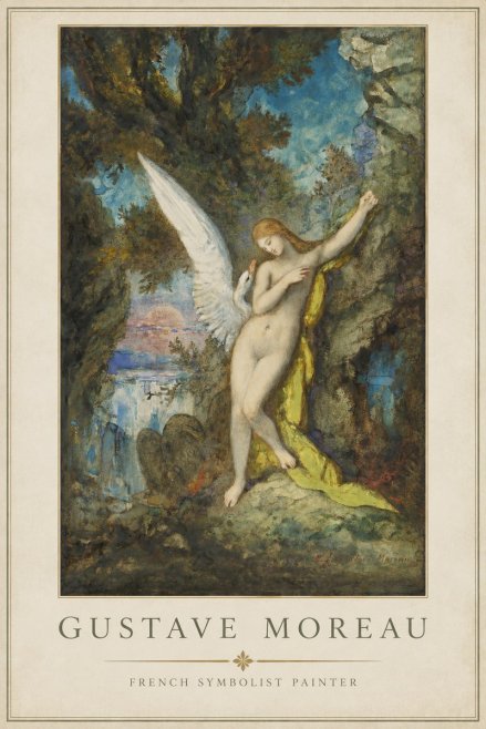 Gustave Moreau Leda and the Swan No1 - Póster