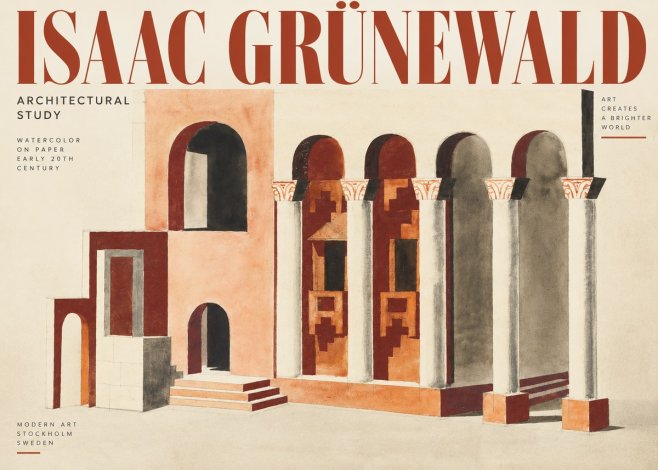 Isaac Grünewald Architectural Study I No3 - Póster