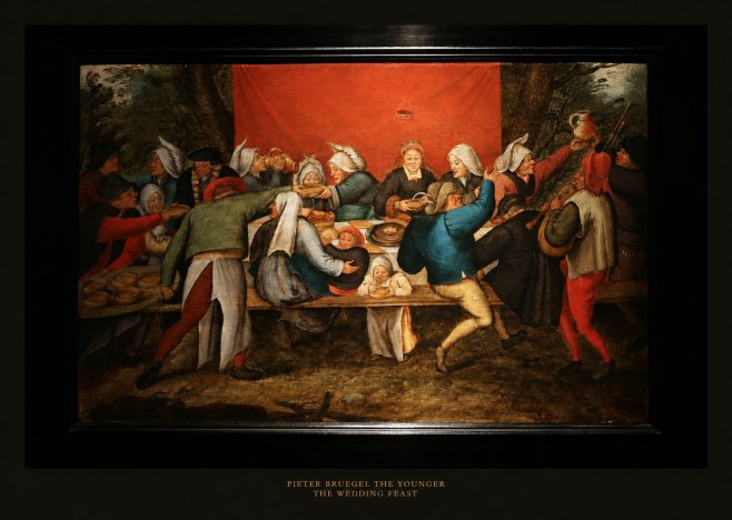 Pieter Bruegel The Wedding Feast No5 - Póster
