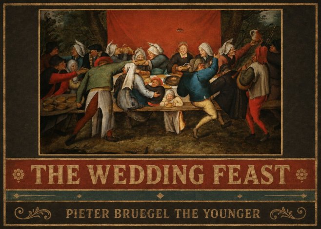 Pieter Bruegel The Wedding Feast No6 - Póster