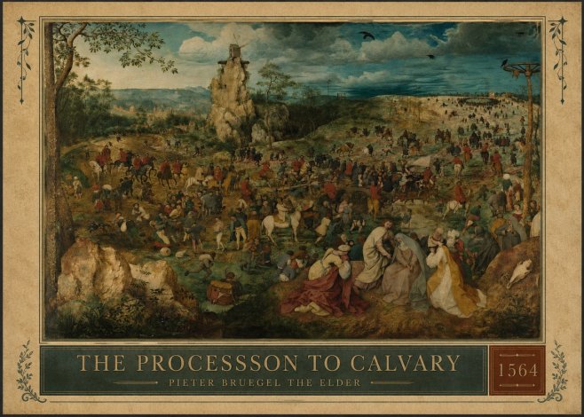 Pieter Bruegel The Processsson to Calvary No1 - Póster