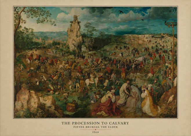 Pieter Bruegel The Processsson to Calvary No4 - Póster