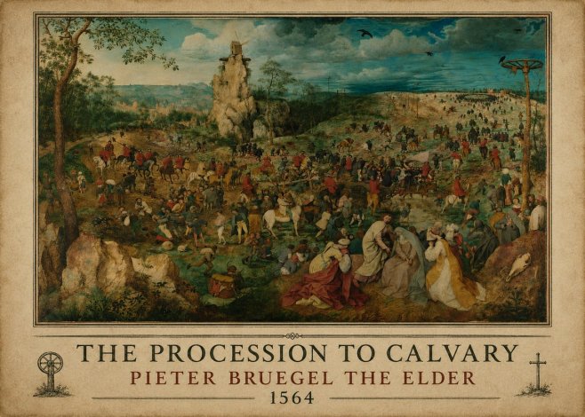 Pieter Bruegel The Processsson to Calvary No6 - Póster