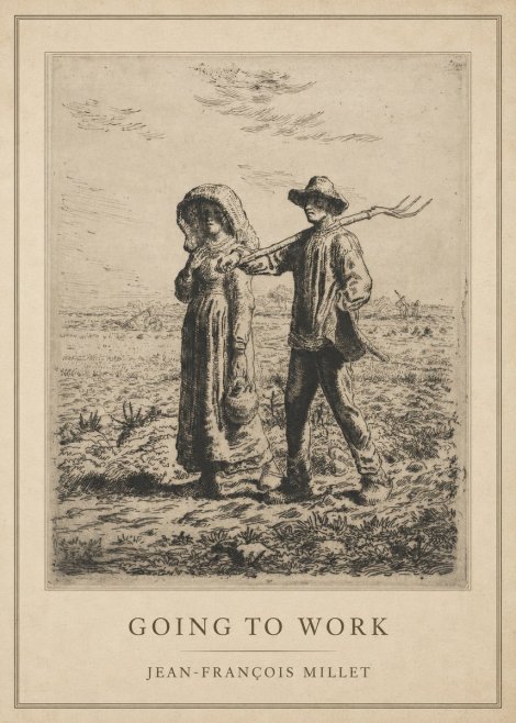 Jean-François Millet Going to Work No1 - Póster