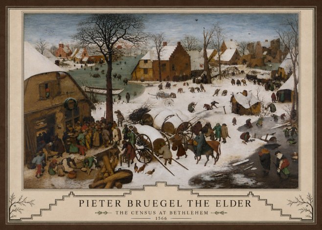 Pieter Bruegel The Census at Bethlehem IV No3 - Póster