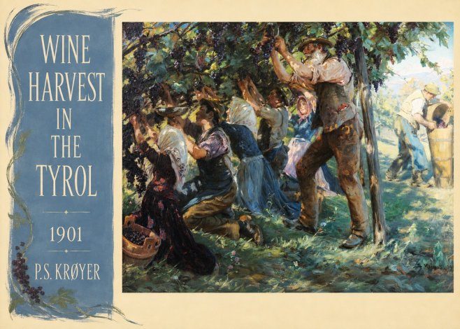P.S. Krøyer Wine Harvest in the Tyrol No4 - Póster