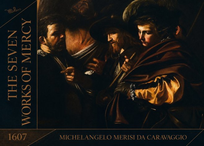 Michelangelo Merisi da Caravaggio The Seven Works of Mercy VI No2 - Póster
