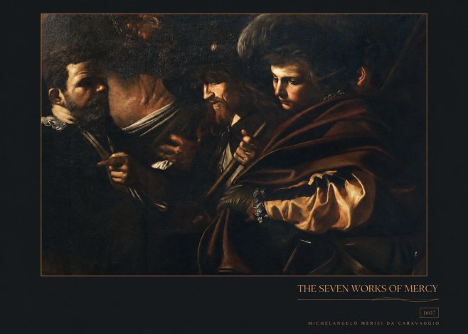 Michelangelo Merisi da Caravaggio The Seven Works of Mercy VI No5 - Póster