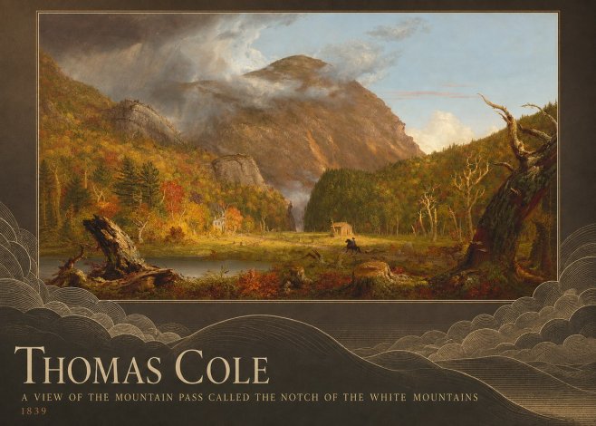 Thomas Cole A View of the Mountain Pass Called the Notch of the White Mountains No3 - Póster
