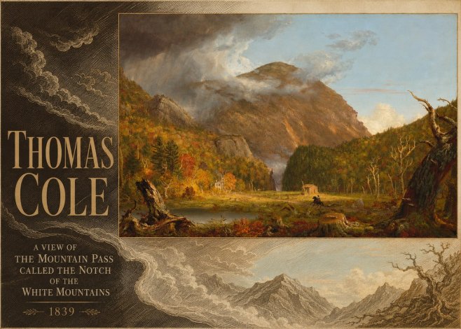 Thomas Cole A View of the Mountain Pass Called the Notch of the White Mountains No6 - Póster