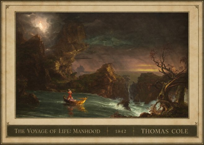 Thomas Cole The Voyage of Life: Manhood III No1 - Póster