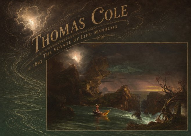 Thomas Cole The Voyage of Life: Manhood III No4 - Póster