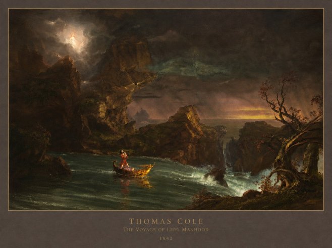 Thomas Cole The Voyage of Life: Manhood III No6 - Póster