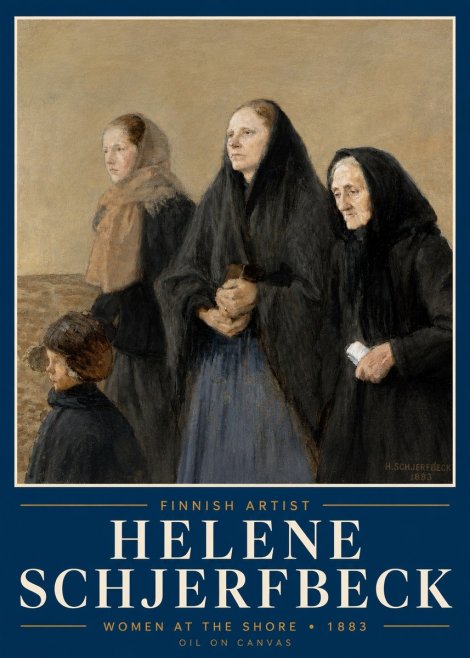 Helene Schjerfbeck Women at the Shore No4 - Póster