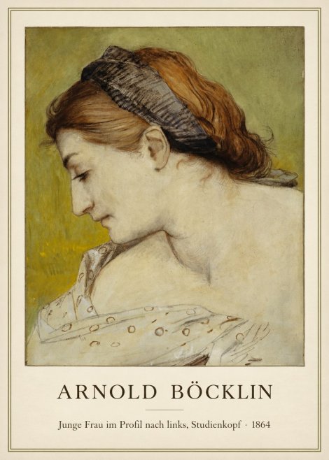 Arnold Böcklin Junge Frau Im Profil Nach Links, Studienkopf No1 - Póster
