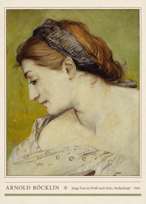 Arnold Böcklin Junge Frau Im Profil Nach Links, Studienkopf No4 - Póster