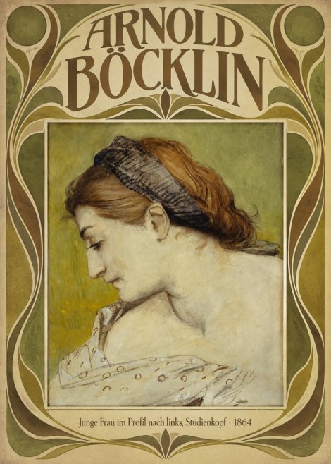 Arnold Böcklin Junge Frau Im Profil Nach Links, Studienkopf No6 - Póster