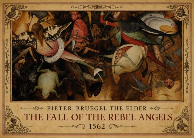 Pieter Bruegel The Fall of the Rebel Angels V No1 - Póster