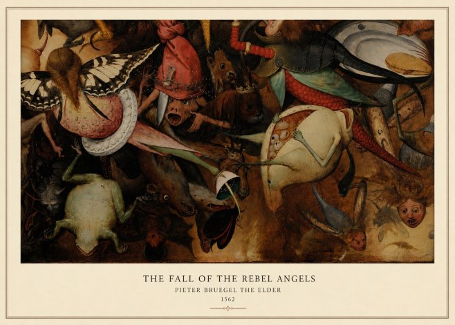 Pieter Bruegel The Fall of the Rebel Angels V No5 - Póster