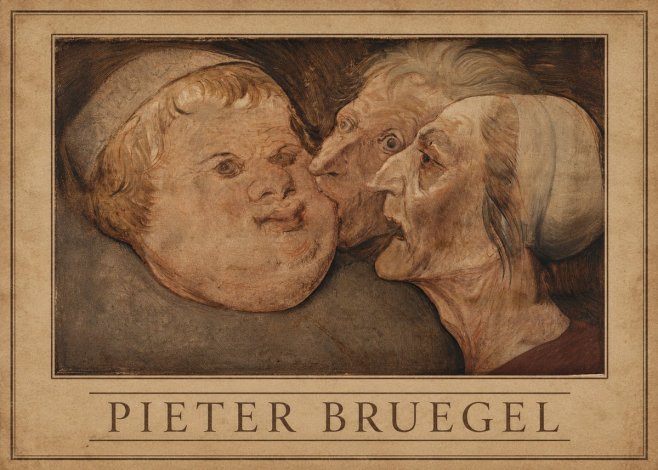 Pieter Bruegel Three Grotesque Heads No3 - Póster