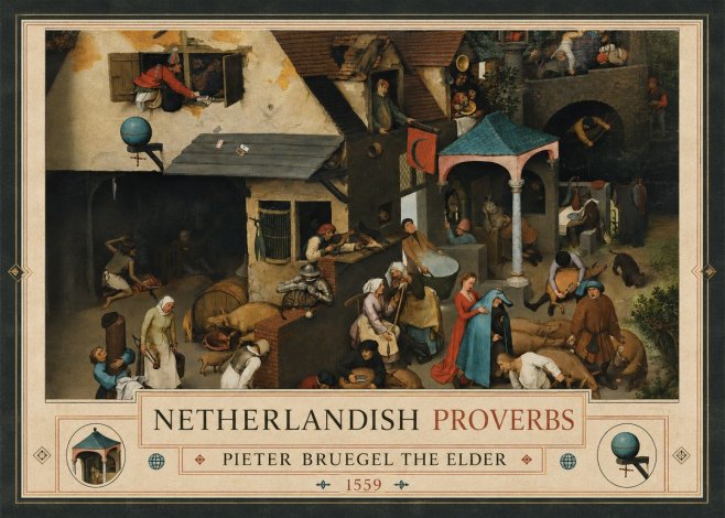 Pieter Bruegel Netherlandish Proverbs VII No3 - Póster