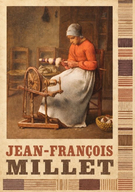Jean-François Millet Woman Spinning No6 - Póster