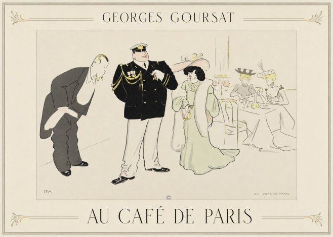 Georges Goursat Au Café De Paris No1 - Póster
