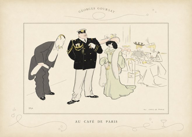 Georges Goursat Au Café De Paris No3 - Póster