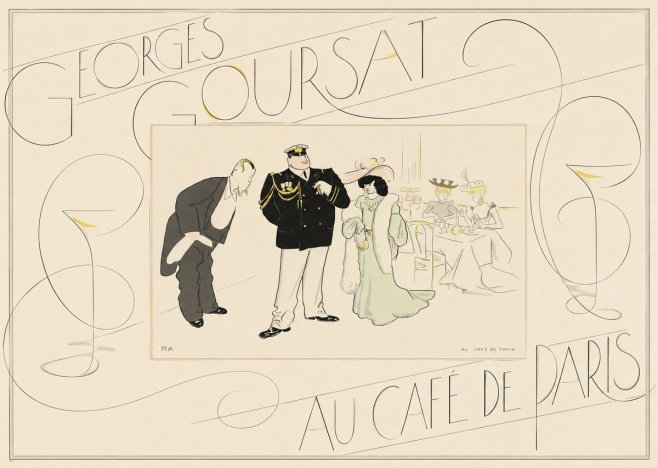 Georges Goursat Au Café De Paris No5 - Póster
