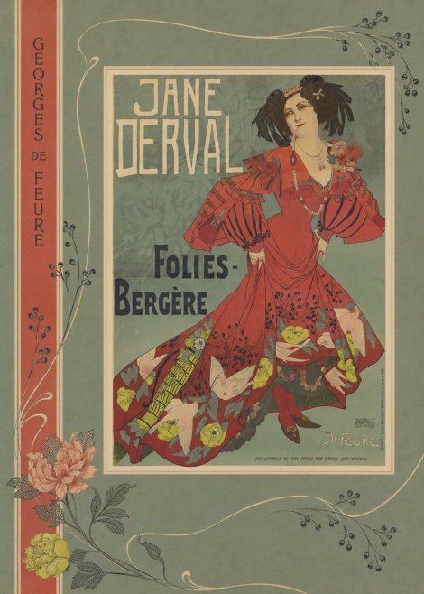 Georges de Feure Jane Derval - Folies-bergère II No2 - Póster