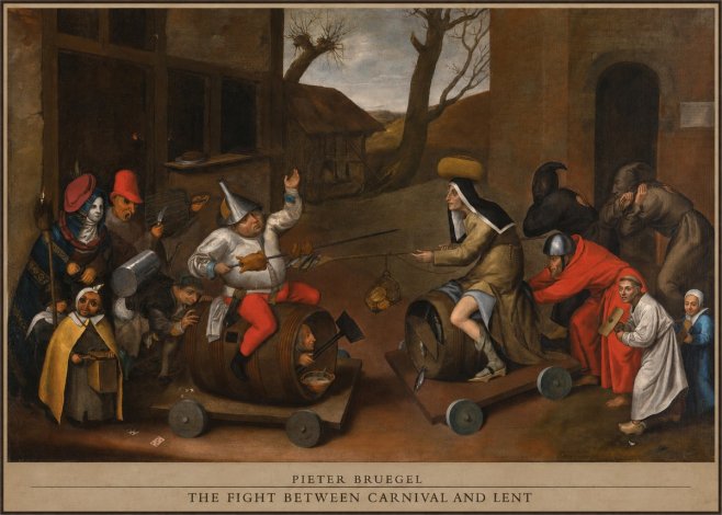 Pieter Bruegel The Fight Between Carnival and Lent IV No5 - Póster