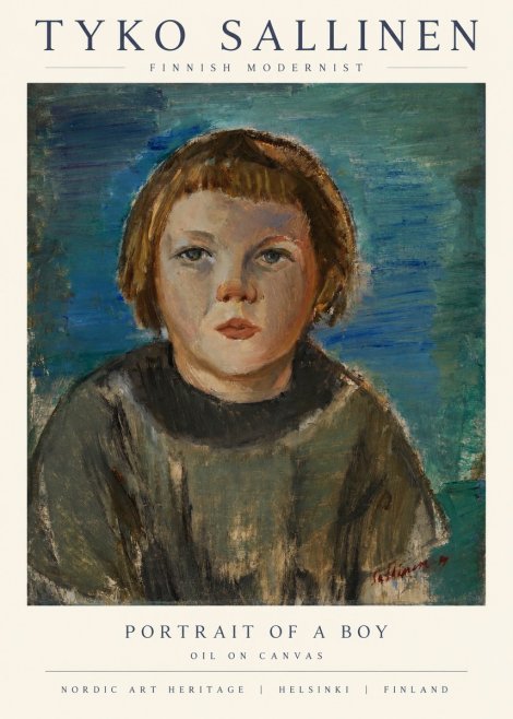 Tyko Sallinen Portrait of a Boy No1 - Póster