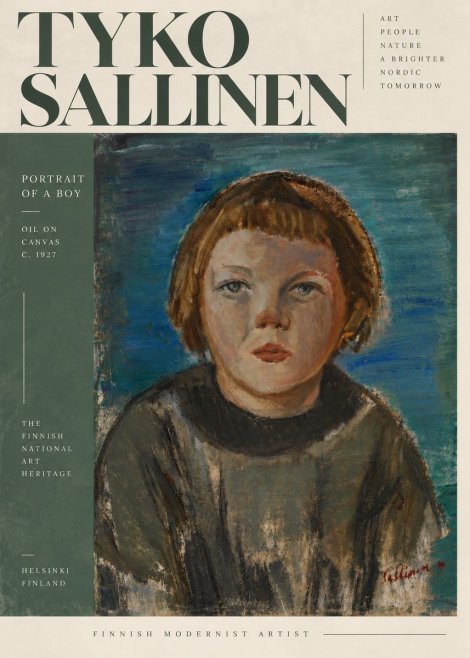 Tyko Sallinen Portrait of a Boy No6 - Póster