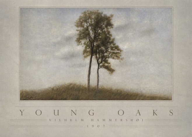 Vilhelm Hammershøi Young Oaks No4 - Póster