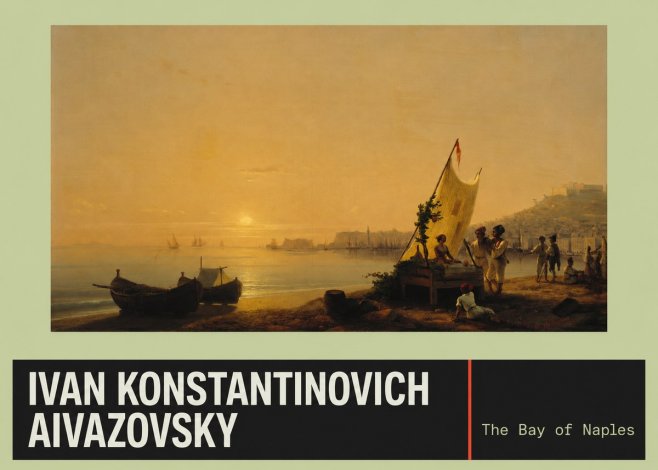Ivan Konstantinovich Aivazovsky The Bay of Naples No6 - Póster