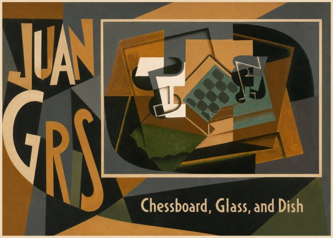 Juan Gris Chessboard, Glass, and Dish No2 - Póster