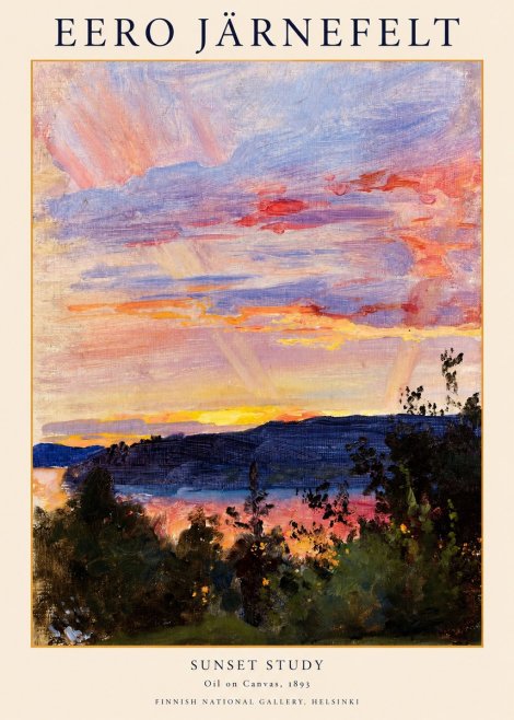 Eero Järnefelt Sunset Study No1 - Póster