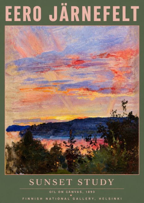 Eero Järnefelt Sunset Study No4 - Póster