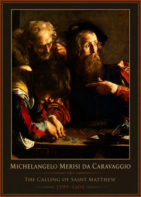 Michelangelo Merisi da Caravaggio The Calling of Saint Matthew II No1 - Póster