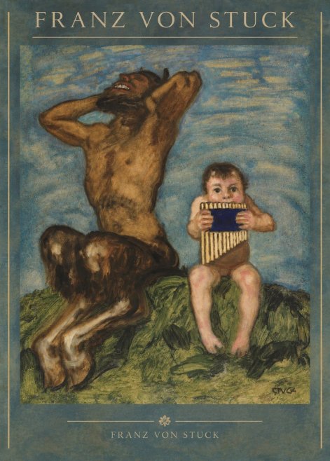 Franz von Stuck Laughing Faun and Playing Putto No2 - Póster
