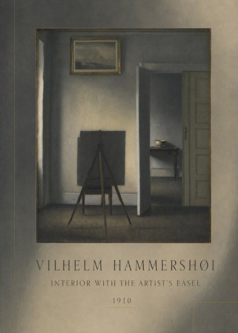 Vilhelm Hammershøi Interior with the Artist's Easel II No5 - Póster