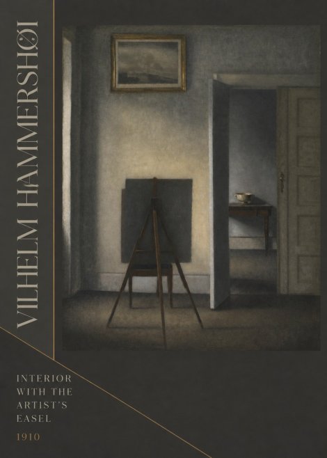 Vilhelm Hammershøi Interior with the Artist's Easel II No6 - Póster
