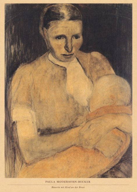 Paula Modersohn-Becker Bäuerin Mit Kind an Der Brust No6 - Póster