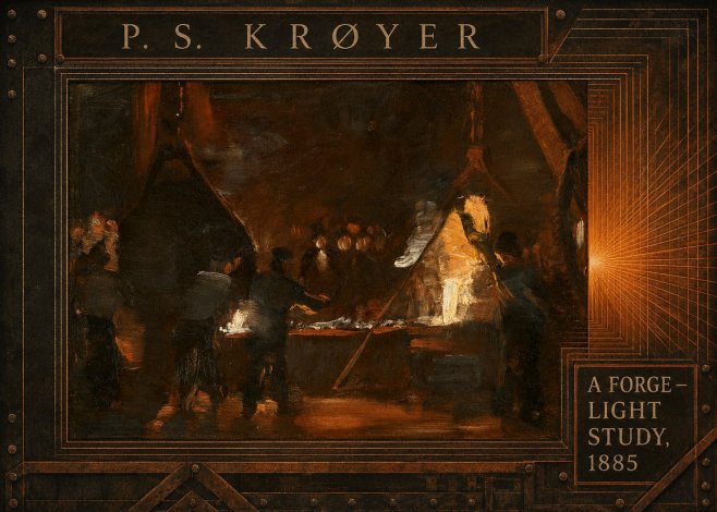 P.S. Krøyer A Forge — Light Study, 1885 No6 - Póster