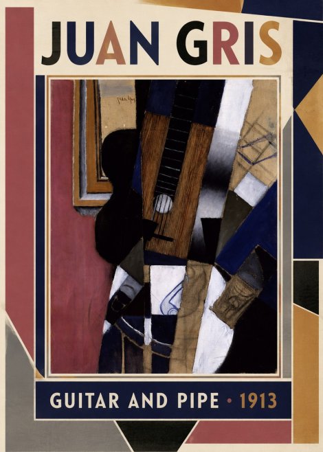 Juan Gris Guitar and Pipe II No1 - Póster
